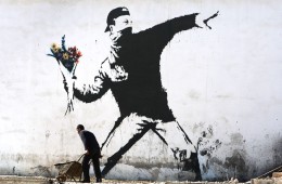 Banksy Graffiti Art On West Bank Barrier