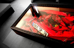 crashed-ferrari-table