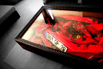 crashed-ferrari-table