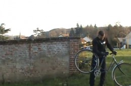 Mickael-Dupont-backflips-vintage-ladies-shopping-bike-2